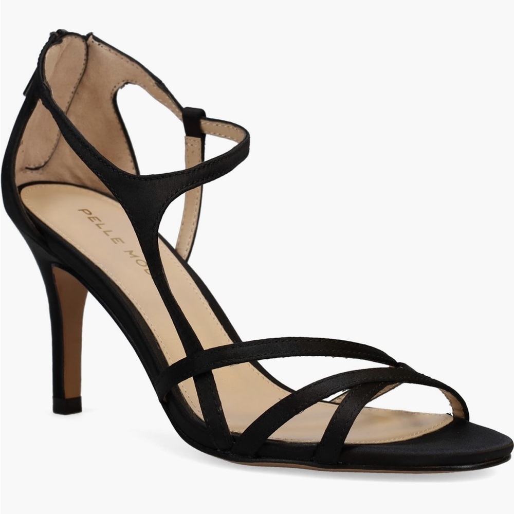 Pelle Moda Elegant Black Strappy Heels